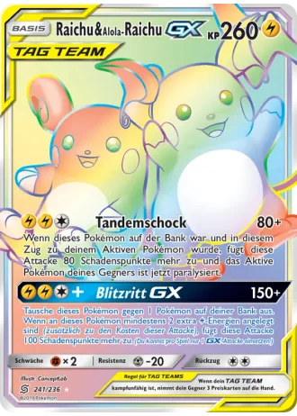 Raichu & Alola-Raichu GX #241/236 — Bund der Gleichgesinnten