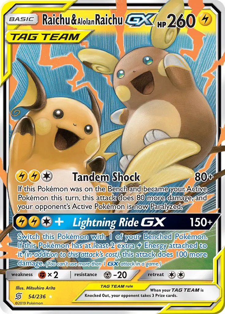 Raichu & Alolan Raichu GX #54 — World Championships 2019