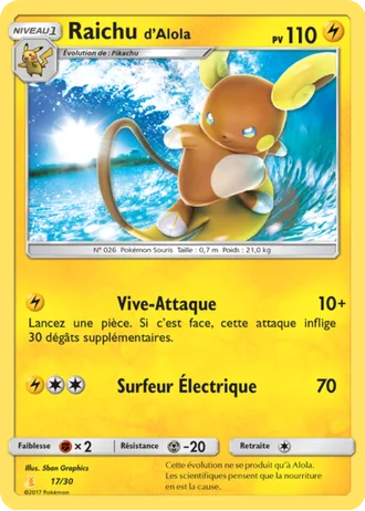 Raichu d’Alola #17/30 — SM Kit du dresseur (Raichu d'Alola)