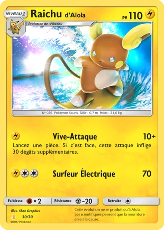 Raichu d’Alola #30/30 — SM Kit du dresseur (Raichu d'Alola)