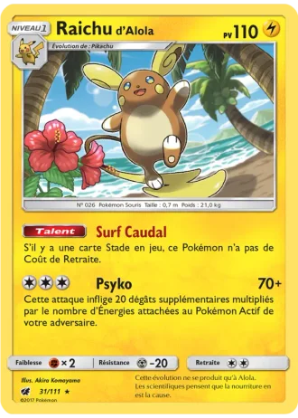 Raichu d’Alola #31/111 — Invasion Carmin