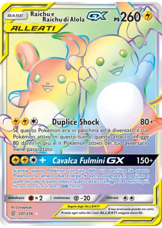 Raichu e Raichu di Alola GX #241 — Sintonia Mentale