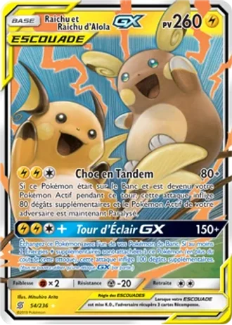 Raichu et Raichu d’Alola GX #54 — Harmonie des Esprits