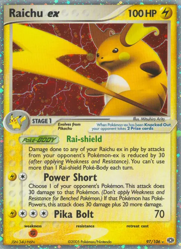 Raichu ex #97 — EX Smeraldo