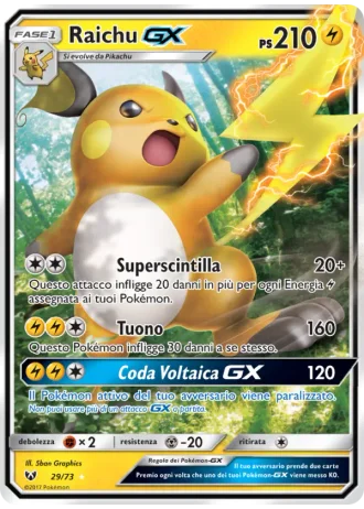 Raichu GX #29/73 — Leggende Iridescenti