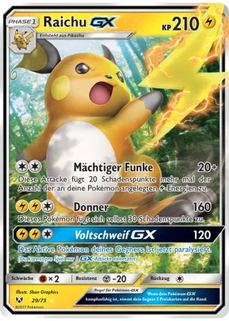 Raichu GX #29/73 — Schimmernde Legenden