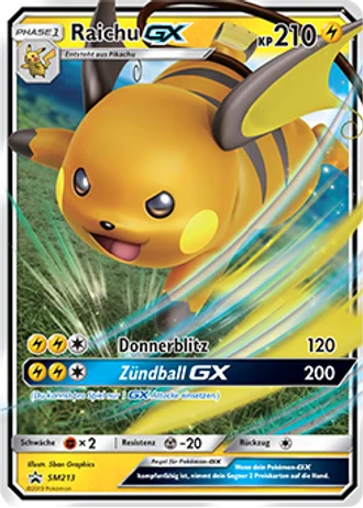 Raichu GX SM213 — Sonne & Mond Promos