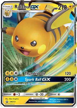 Raichu GX SM213 — Sun & Moon Promos