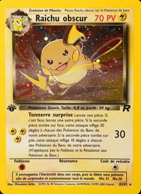 Raichu obscur #83 — Team Rocket