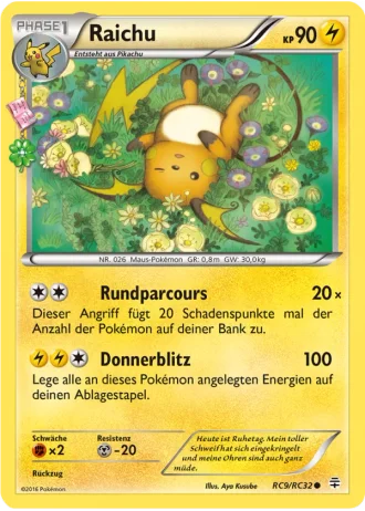 Raichu RC9/32 — Radiant Collection (Generationen)
