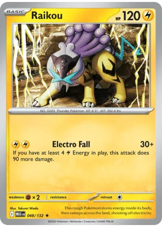 Raikou #048/132 — Mega Evolution