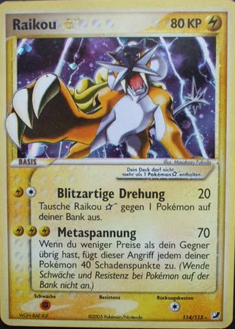Raikou * #114/115 — EX Verborgene Mächte