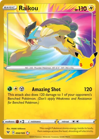 Raikou #50/185 — Collection Classique (30e Anniversaire)