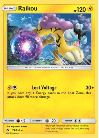 Raikou #79/214 — Lost Thunder