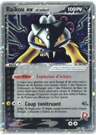 Raikou ex de Rocket #108 — EX Deoxys