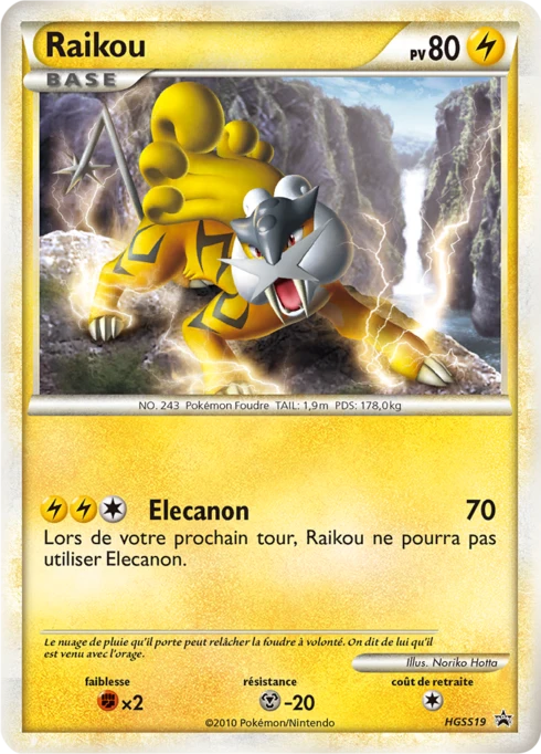 Raikou HGSS19 — HeartGold & SoulSilver Promos