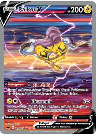 Raikou V GG41/70 — Galar-Galerie (Zenit der Könige)