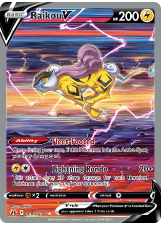 Raikou V GG41/70 — Galarian Gallery (Crown Zenith)