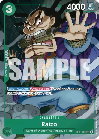 Raizo (OP01-052) (Full Art) — One Piece The Best (PRB01)
