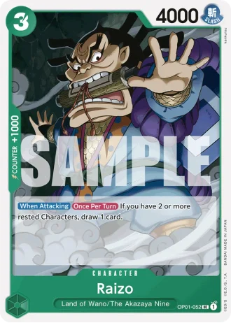 Raizo (OP01-052) (Jolly Roger Foil) (Reprint) — One Piece The Best (PRB01)