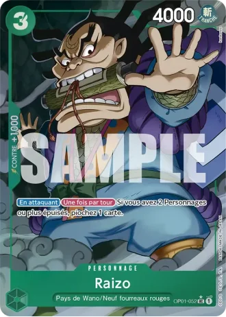 Raizo (OP01-052) (Jolly Roger Foil + Reprint) — ONE PIECE CARD THE BEST (PRB01)