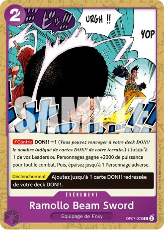 Ramollo Beam Sword (OP07-076) (Pirate Foil) — ONE PIECE CARD THE BEST vol.2 (PRB02)