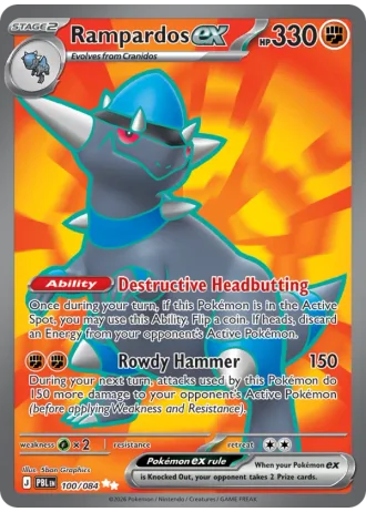 Rampardos ex #100 — Pitch Black