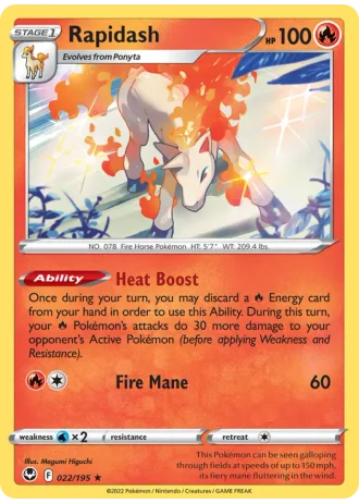 Rapidash #022/195 — Silver Tempest