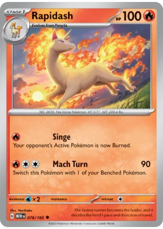 Rapidash #078/165 — 151
