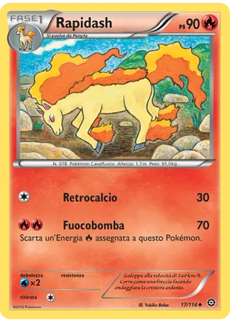 Rapidash #17/114 — Vapori Accesi
