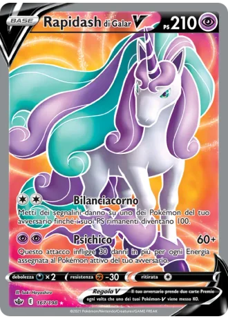 Rapidash di Galar V #167 — Regno Glaciale
