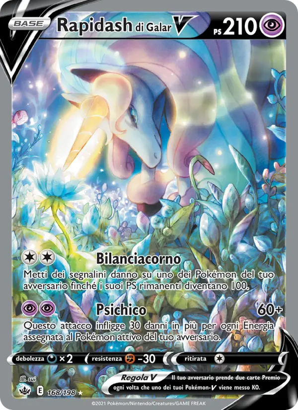 Rapidash di Galar V #168 — Regno Glaciale