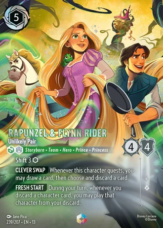 Rapunzel & Flynn Rider - Unlikely Pair #239/261 — Attack of the Vine!