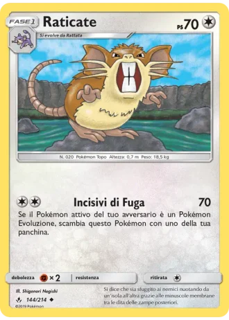Raticate #144/214 — Legami Inossidabili