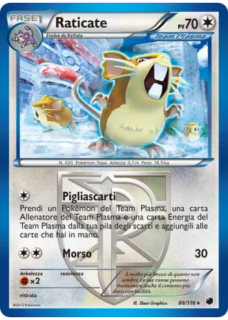 Raticate #88/116 — Glaciazione Plasma