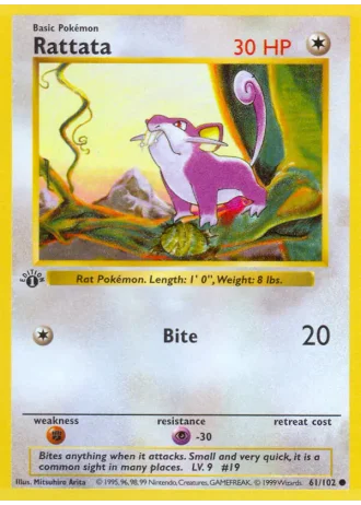 Rattata #61/102 — Base Set