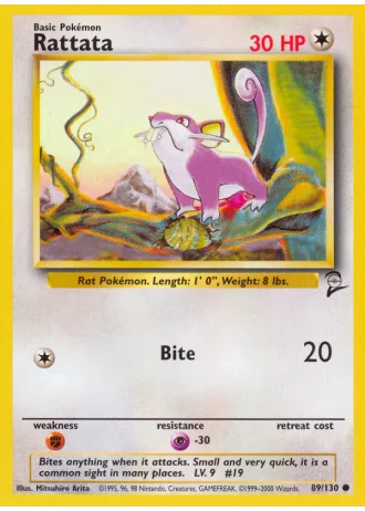 Rattata #89/130 — Base Set 2