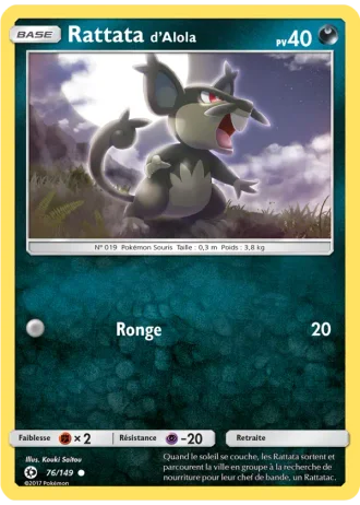 Rattata d’Alola #76/149 — Soleil et Lune