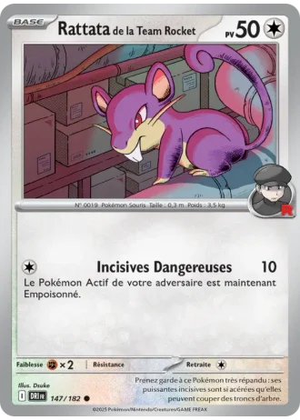 Rattata de la Team Rocket #147/182 — Rivalités Destinées