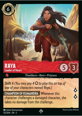 Raya - Leader of Heart #123/204 — Rise of the Floodborn