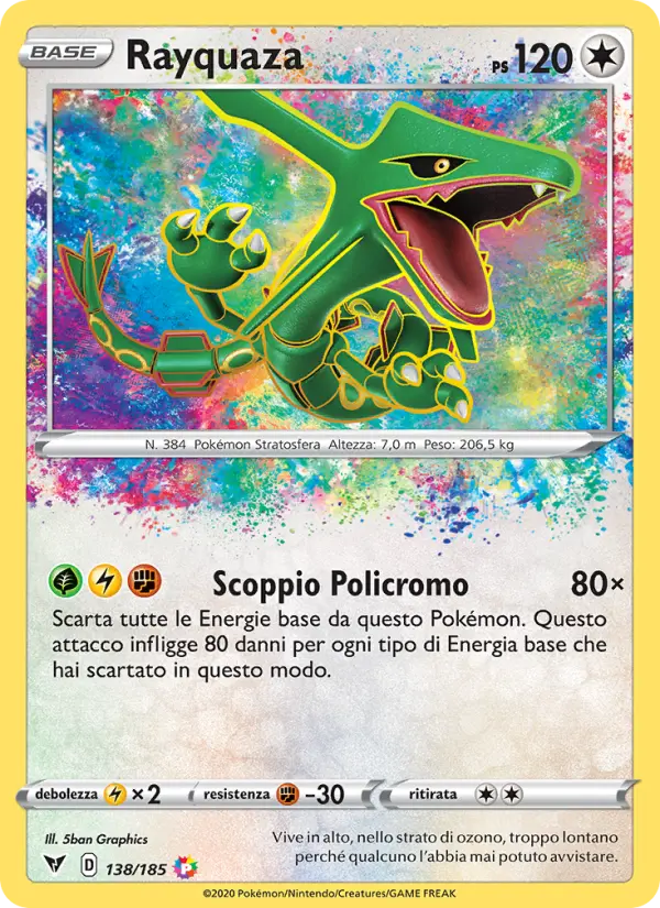 Rayquaza #138 — Voltaggio Sfolgorante