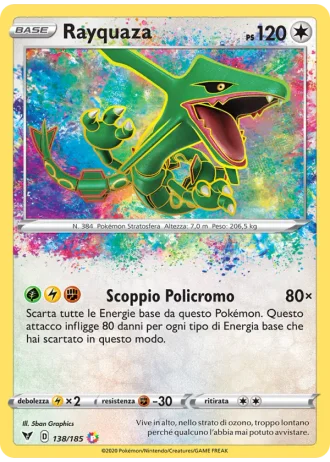 Rayquaza #138 — Voltaggio Sfolgorante