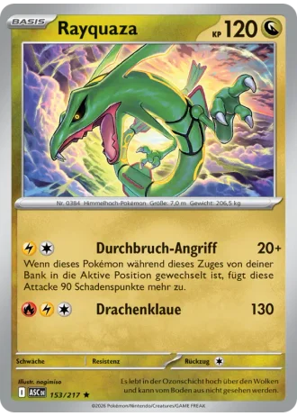 Rayquaza #153/217 — Erhabene Helden