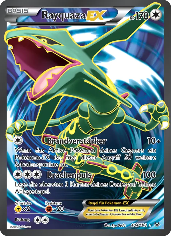 Rayquaza EX #104 — Drachenleuchten