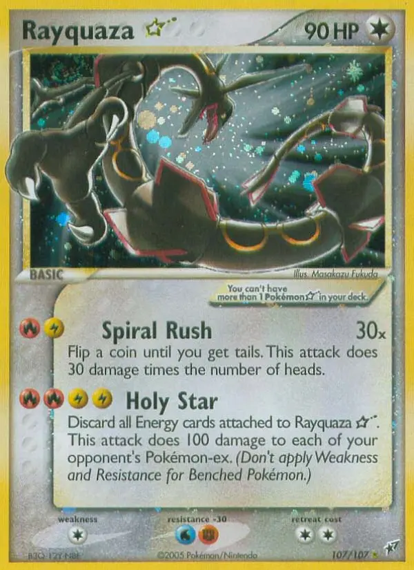 Rayquaza Gold Star #107 — Deoxys