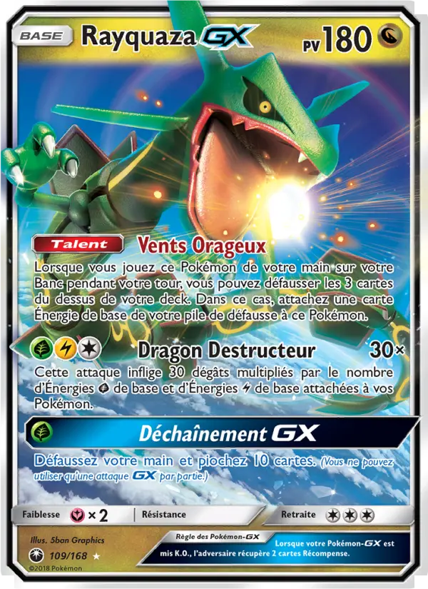 Rayquaza GX #109 — Tempête Céleste