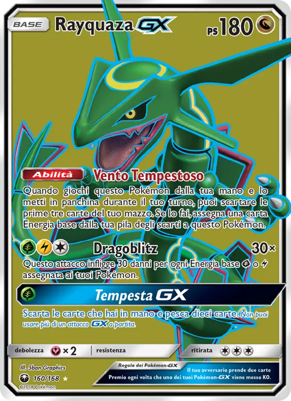 Rayquaza GX #160 — Tempesta Astrale