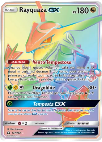 Rayquaza GX #177 — Tempesta Astrale