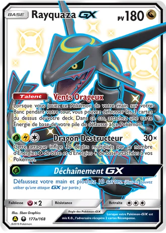 Rayquaza GX #177a — Cartes alternatives A jaune