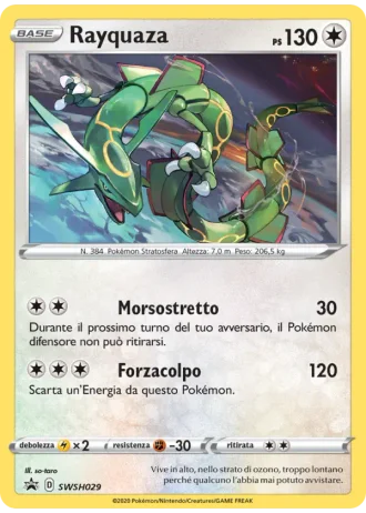 Rayquaza SWSH029 — Spada e Scudo Promos